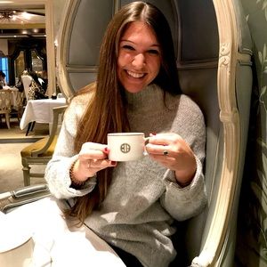 BP Oversize Silver/Blue Mock-Neck Sweater